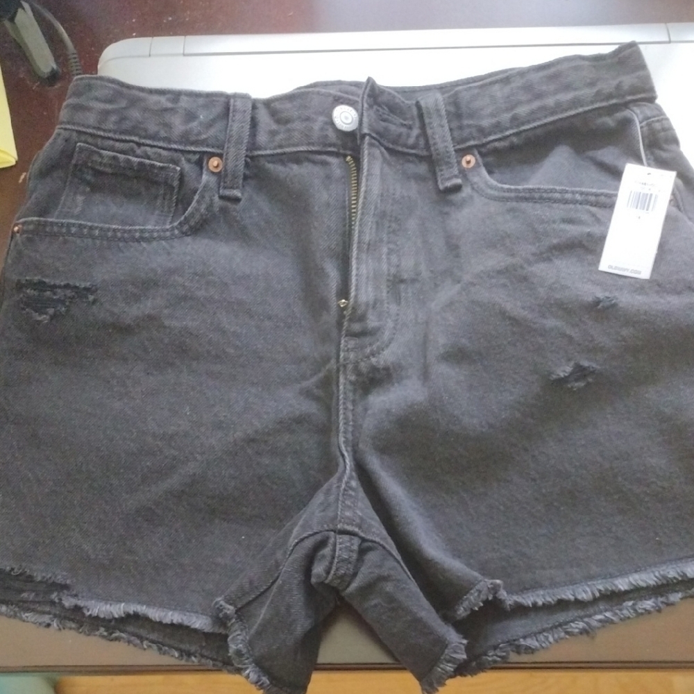 Black Denim Women's Shorts